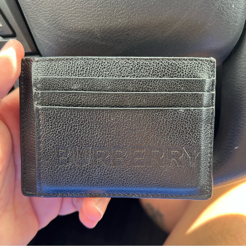 Burberry card holder with money clip